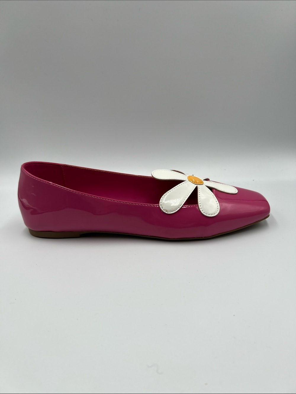 Katy Perry Evie Daisy flat shoes pink cute patent flower slip-on women new 9.5 - Picture 2 of 7